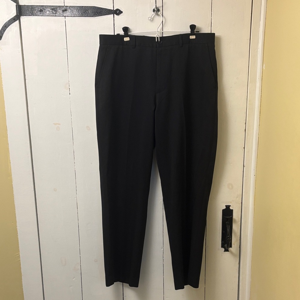 Perry Ellis Black Flat-Front Dress Pants W34 L30